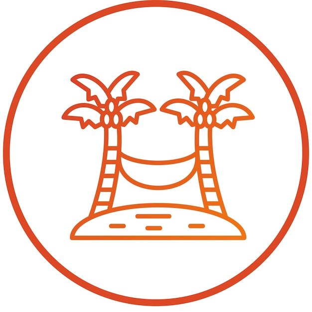 Diseño vectorial Estilo del icono de la hamaca