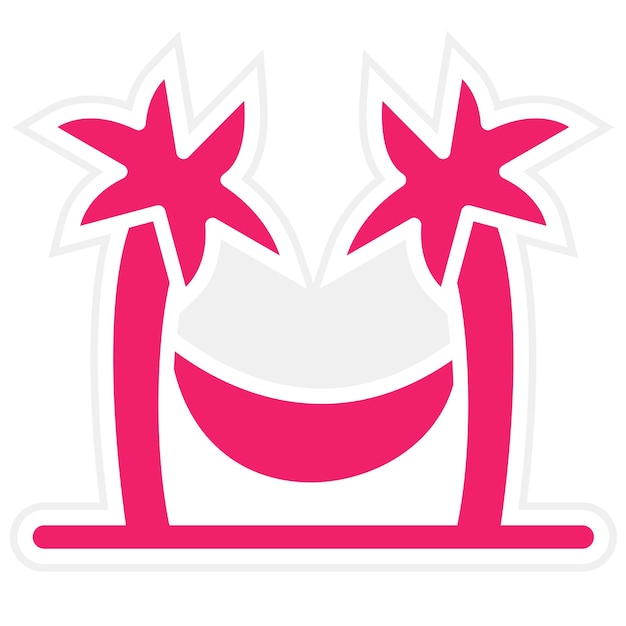 Diseño vectorial Estilo del icono de la hamaca