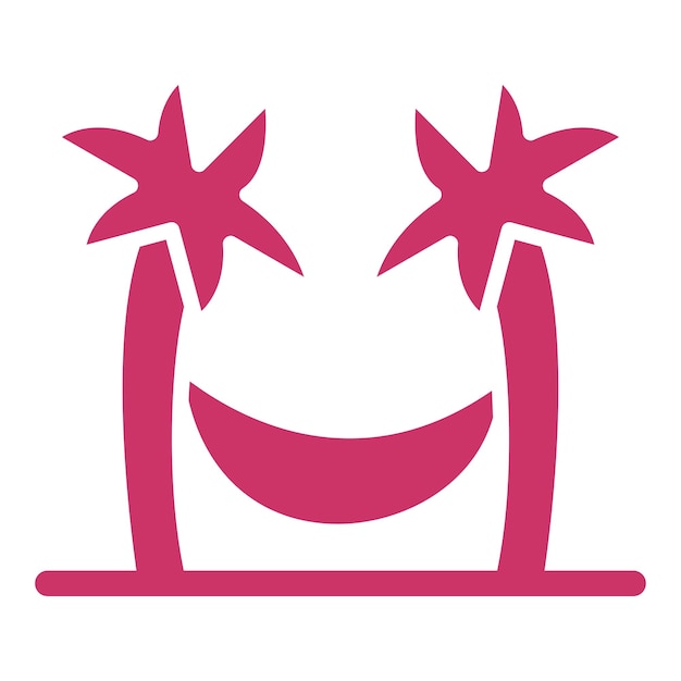 Diseño vectorial Estilo del icono de la hamaca