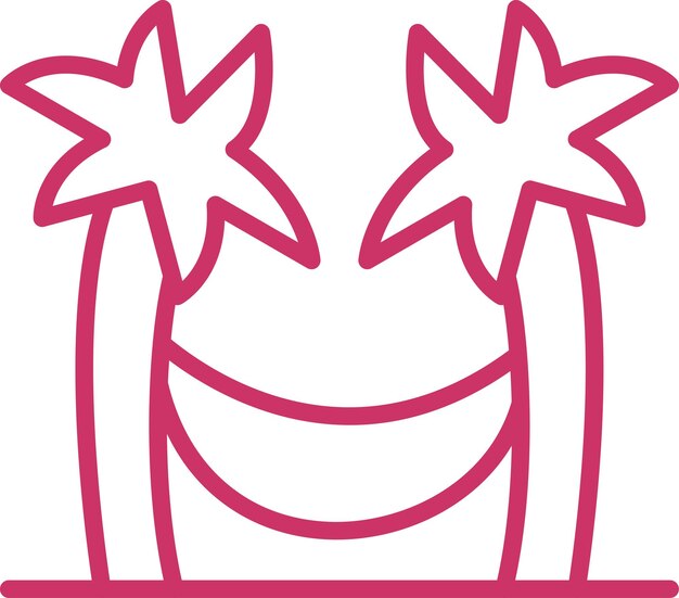 Diseño vectorial Estilo del icono de la hamaca