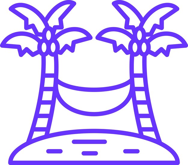 Diseño vectorial Estilo del icono de la hamaca