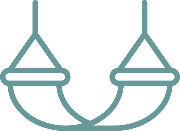 Diseño vectorial Estilo del icono de la hamaca