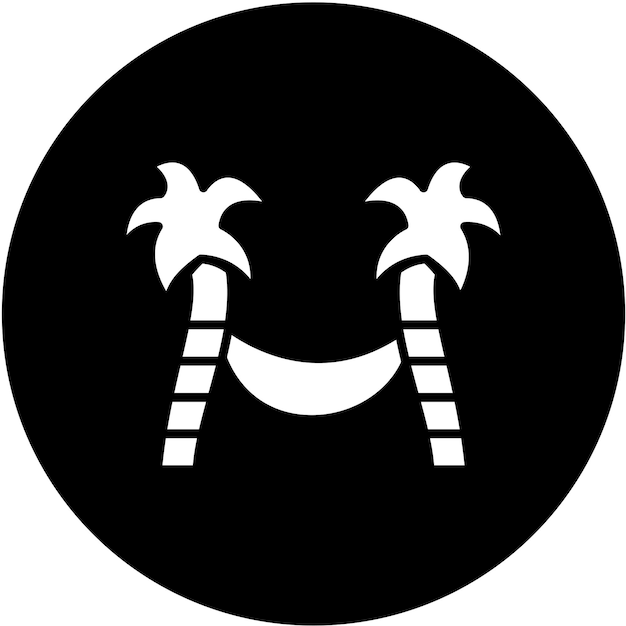 Diseño vectorial Estilo del icono de la hamaca