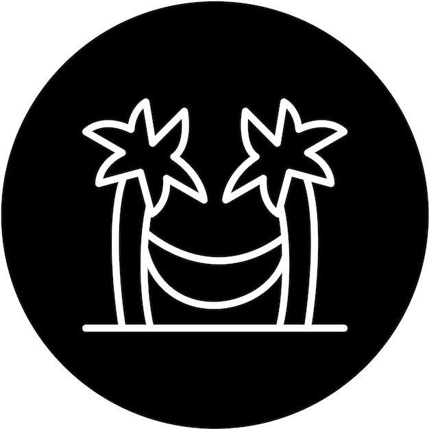 Diseño vectorial Estilo del icono de la hamaca