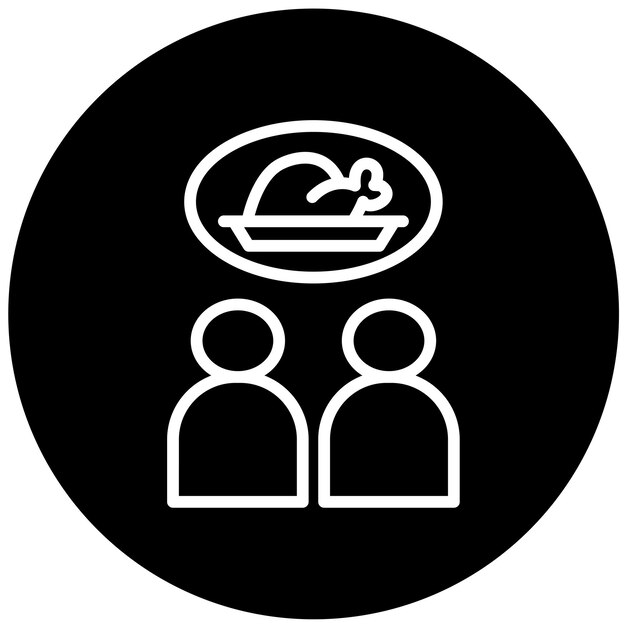 Diseño vectorial de estilo de icono de hambre