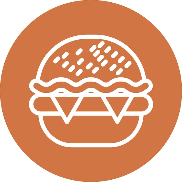 Diseño vectorial del estilo del icono de la hamburguesa de queso