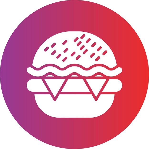 Diseño vectorial del estilo del icono de la hamburguesa de queso