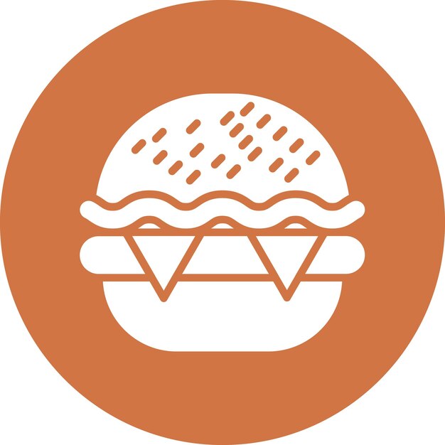 Diseño vectorial del estilo del icono de la hamburguesa de queso