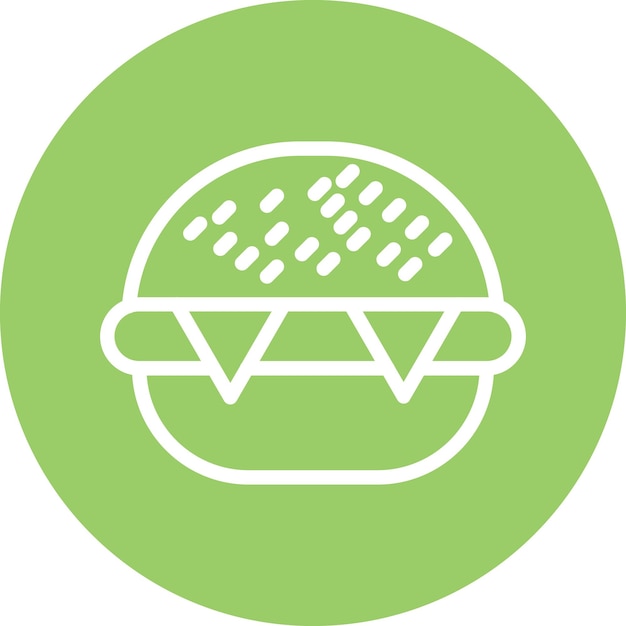 Diseño vectorial Estilo del icono de la hamburguesa