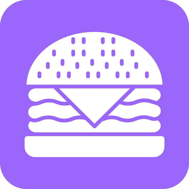 Diseño vectorial Estilo del icono de la hamburguesa