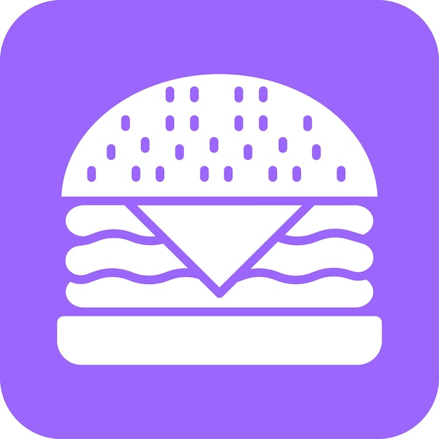 Vector diseño vectorial estilo del icono de la hamburguesa