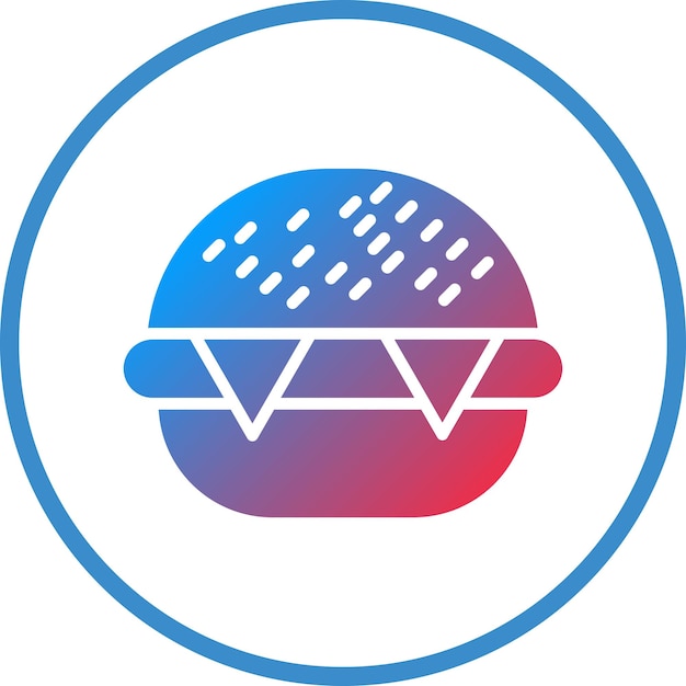 Diseño vectorial Estilo del icono de la hamburguesa