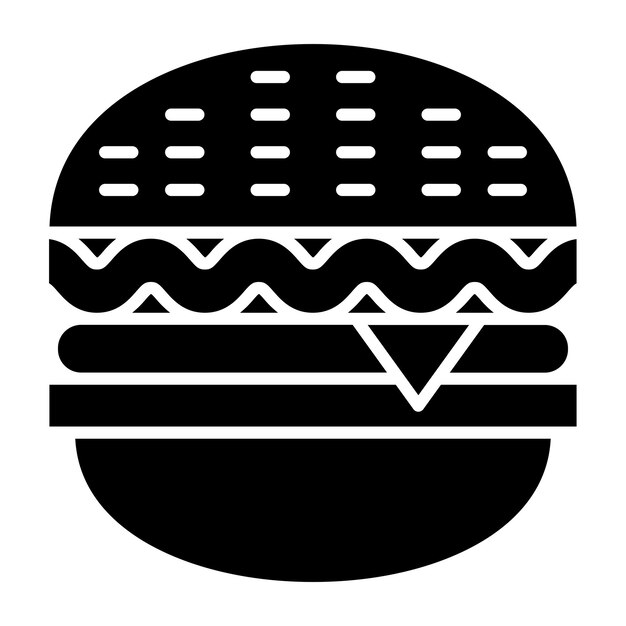 Diseño vectorial Estilo del icono de la hamburguesa