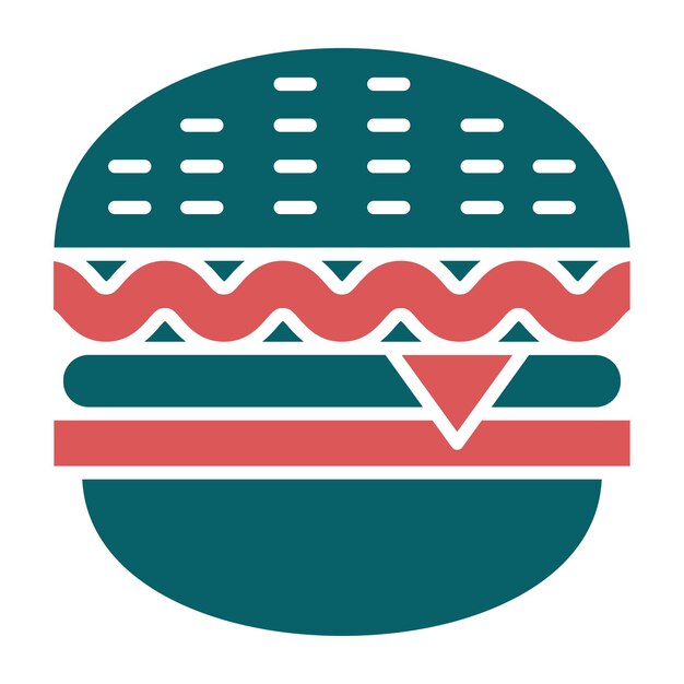 Diseño vectorial Estilo del icono de la hamburguesa