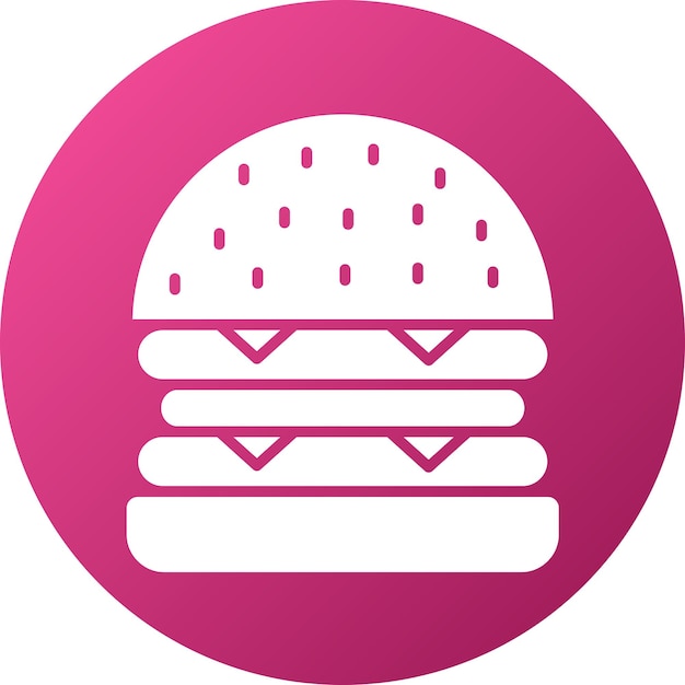 Diseño vectorial Estilo del icono de la hamburguesa