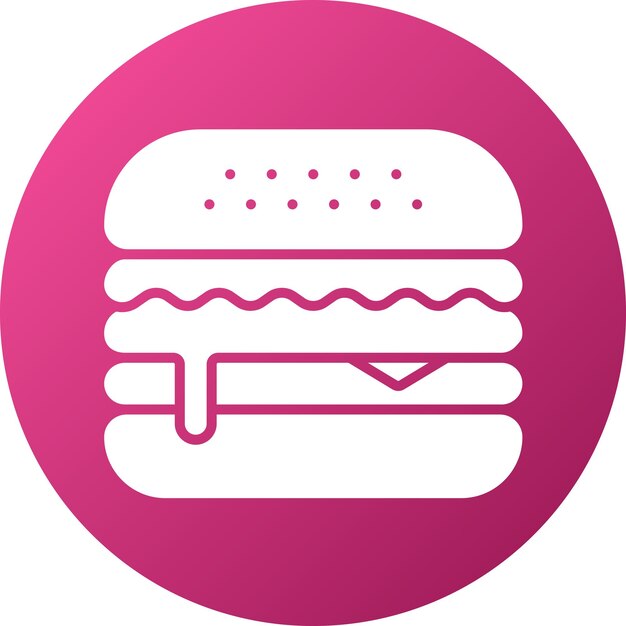 Diseño vectorial Estilo del icono de la hamburguesa