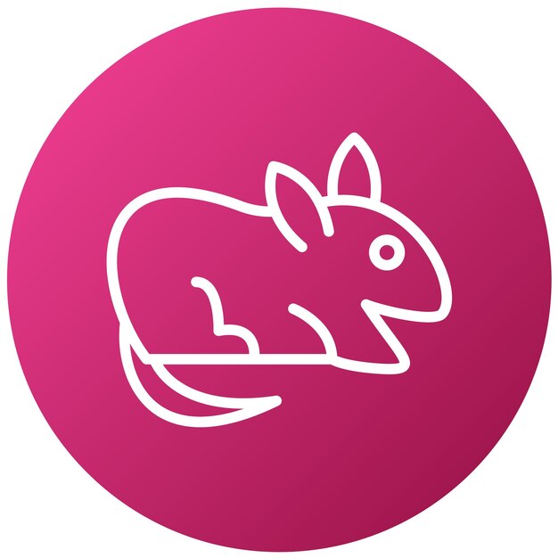 Diseño vectorial Estilo del icono del hámster