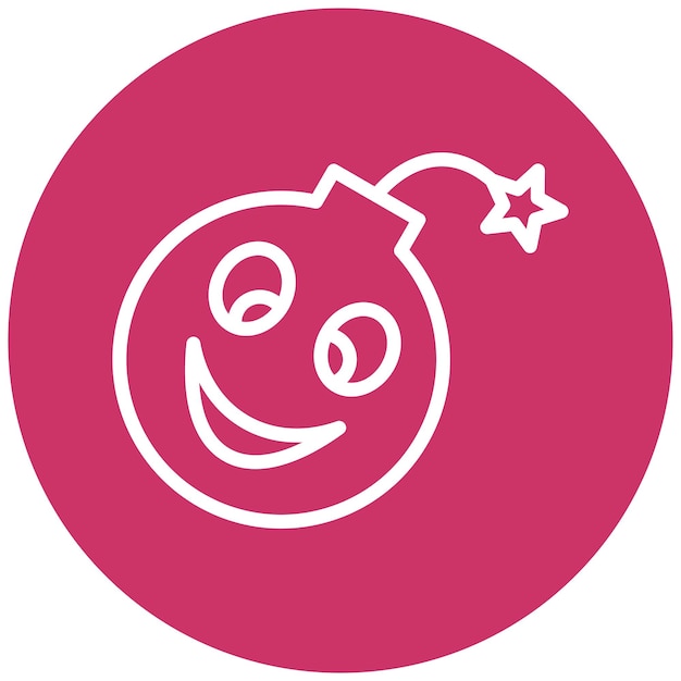 Diseño vectorial del estilo del icono de Happy Blast