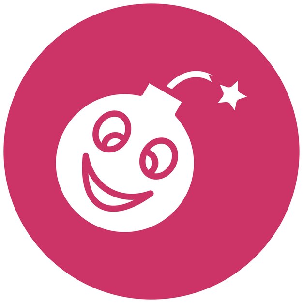 Diseño vectorial del estilo del icono de Happy Blast
