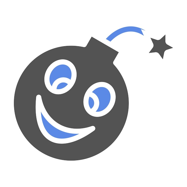 Diseño vectorial del estilo del icono de Happy Blast