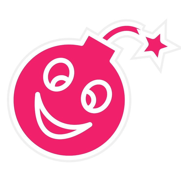 Vector diseño vectorial del estilo del icono de happy blast