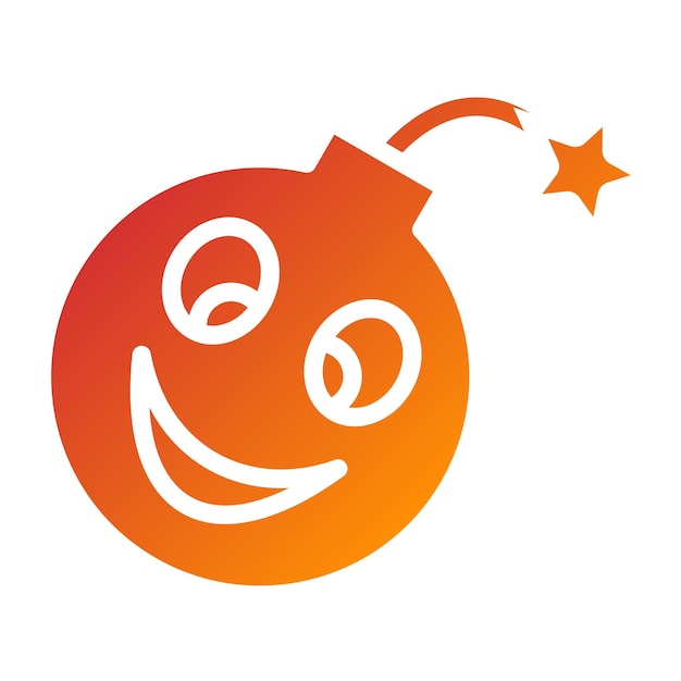 Diseño vectorial del estilo del icono de Happy Blast
