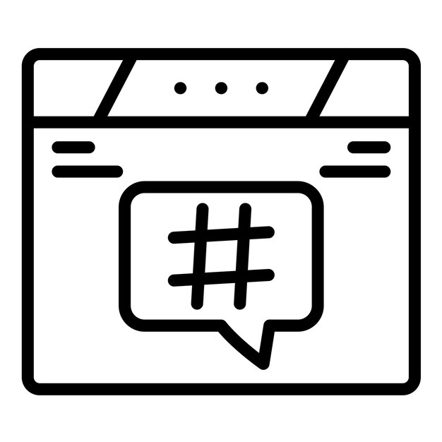 Diseño vectorial Estilo del icono del hashtag