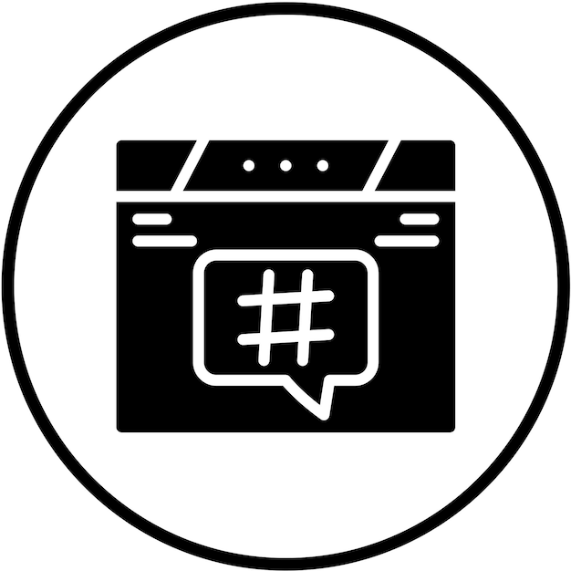 Diseño vectorial Estilo del icono del hashtag