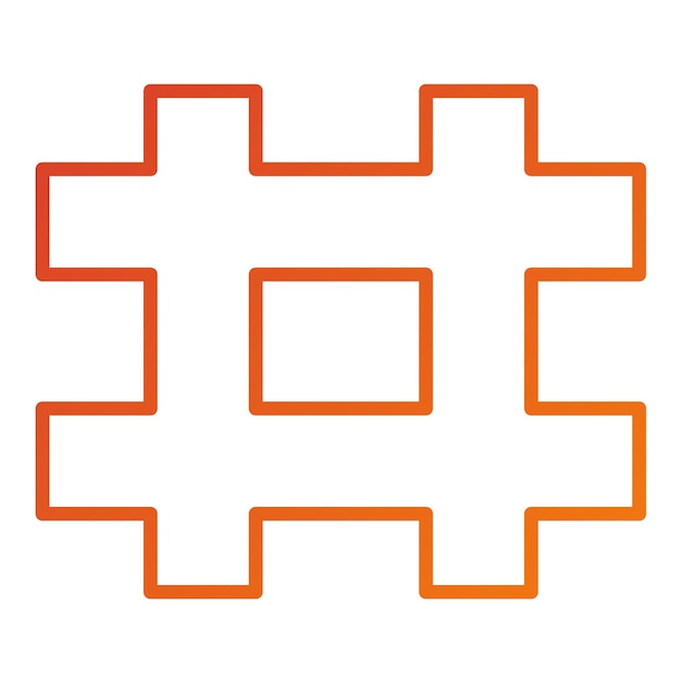 Diseño vectorial Estilo del icono del hashtag