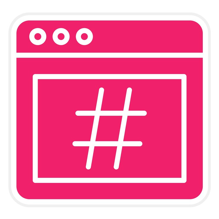 Vector diseño vectorial estilo del icono del hashtag