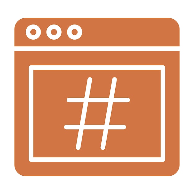 Diseño vectorial Estilo del icono del hashtag