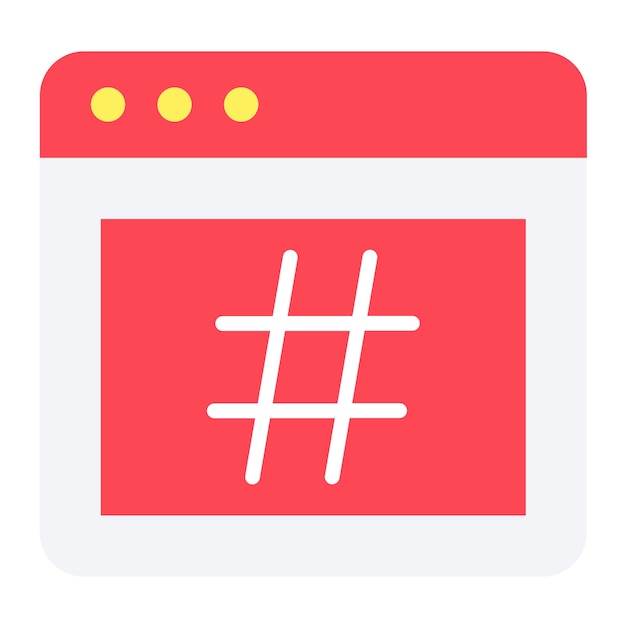 Diseño vectorial Estilo del icono del hashtag
