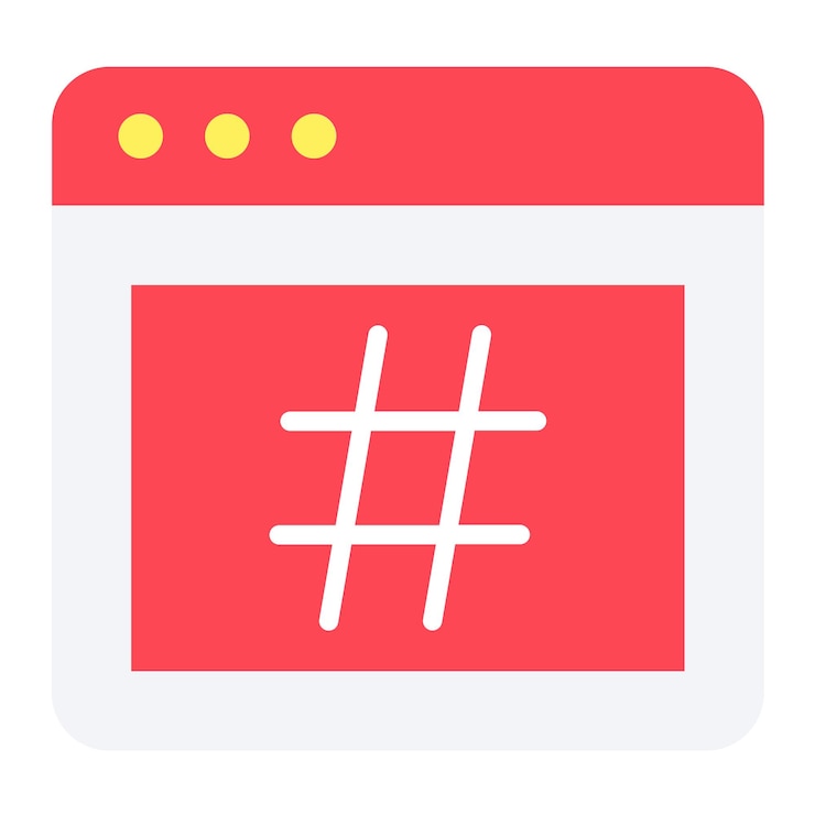Vector diseño vectorial estilo del icono del hashtag