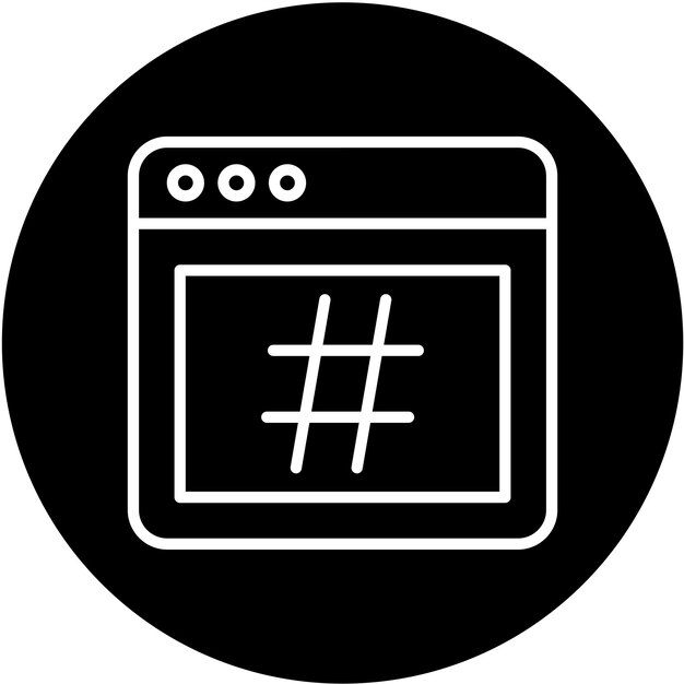 Diseño vectorial Estilo del icono del hashtag