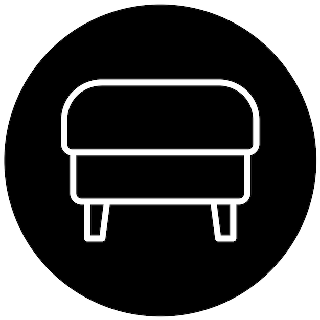 Diseño vectorial Estilo del icono Hassock