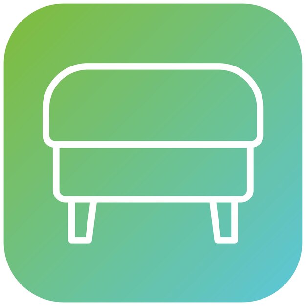Diseño vectorial Estilo del icono Hassock