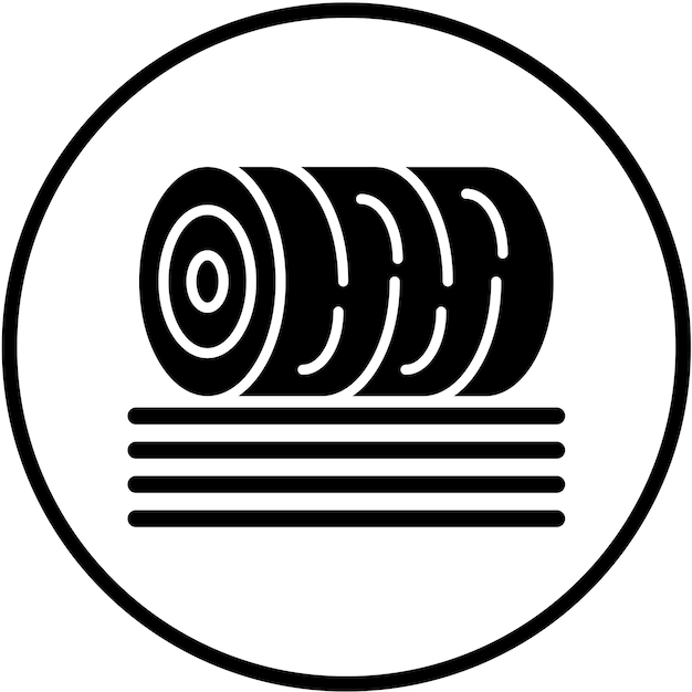 Diseño vectorial Estilo del icono de Hay Bale
