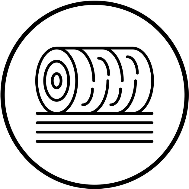 Diseño vectorial Estilo del icono de Hay Bale