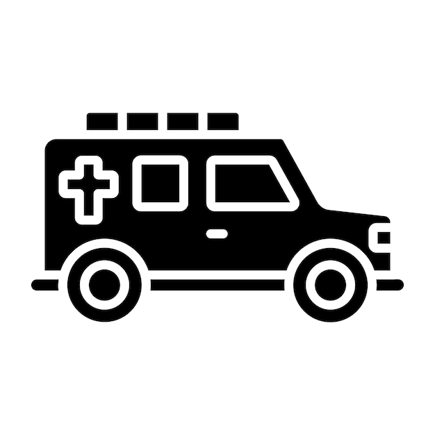 Diseño vectorial Estilo del icono de Hearse
