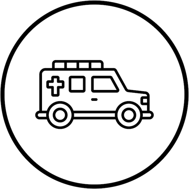 Diseño vectorial Estilo del icono de Hearse