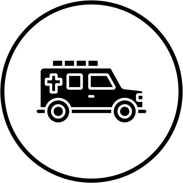 Diseño vectorial Estilo del icono de Hearse