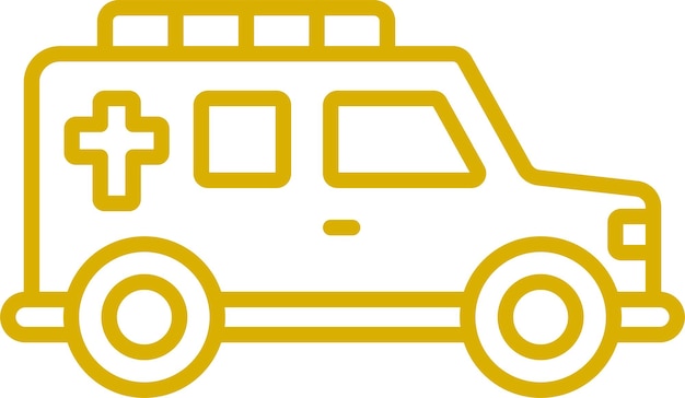 Diseño vectorial Estilo del icono de Hearse