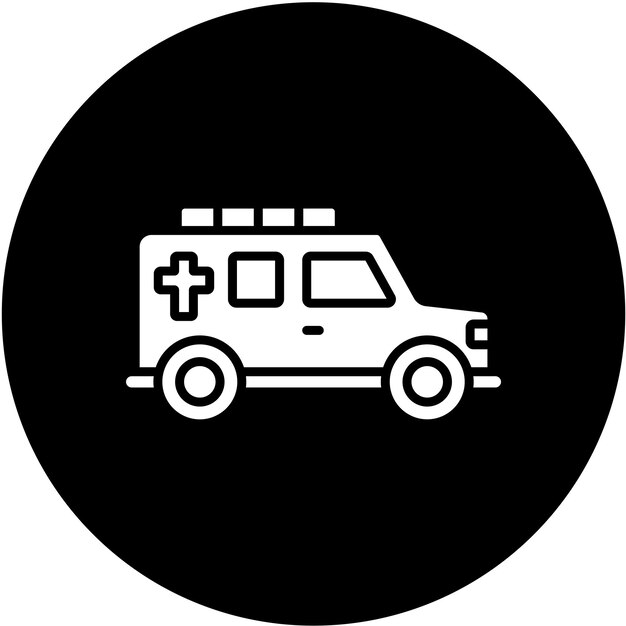 Vector diseño vectorial estilo del icono de hearse