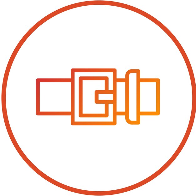 Diseño vectorial del estilo del icono de la hebilla