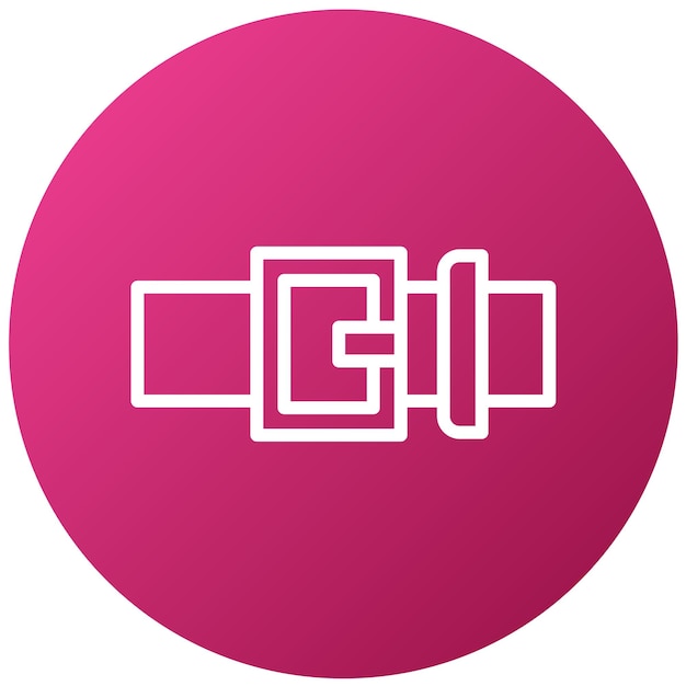 Diseño vectorial del estilo del icono de la hebilla