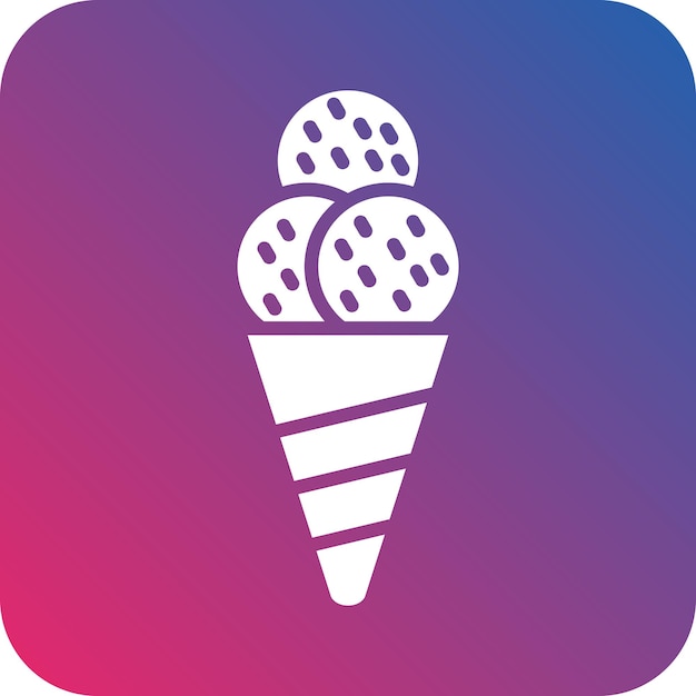 Diseño vectorial Estilo de icono de helado