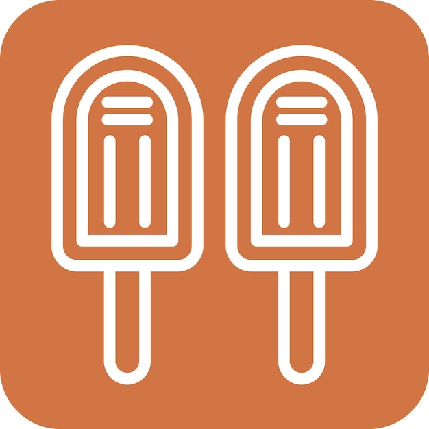 Vector diseño vectorial del estilo del icono del helado