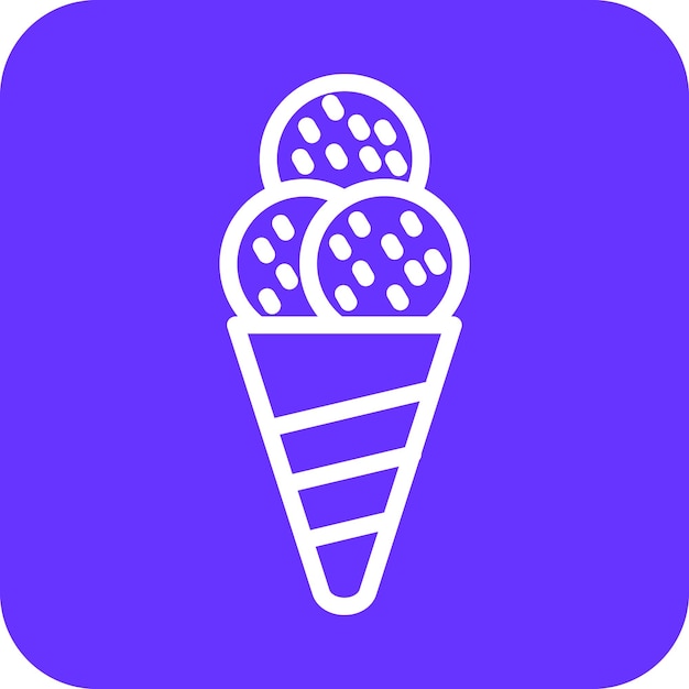Diseño vectorial Estilo del icono del helado