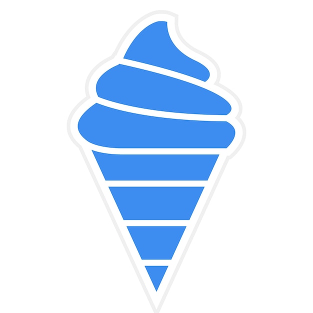 Diseño vectorial del estilo del icono del helado