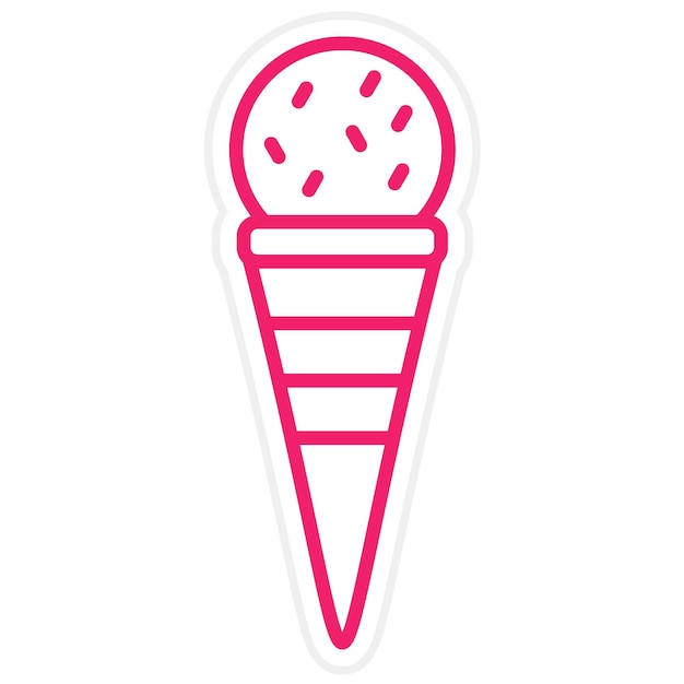 Diseño vectorial Estilo de icono de helado